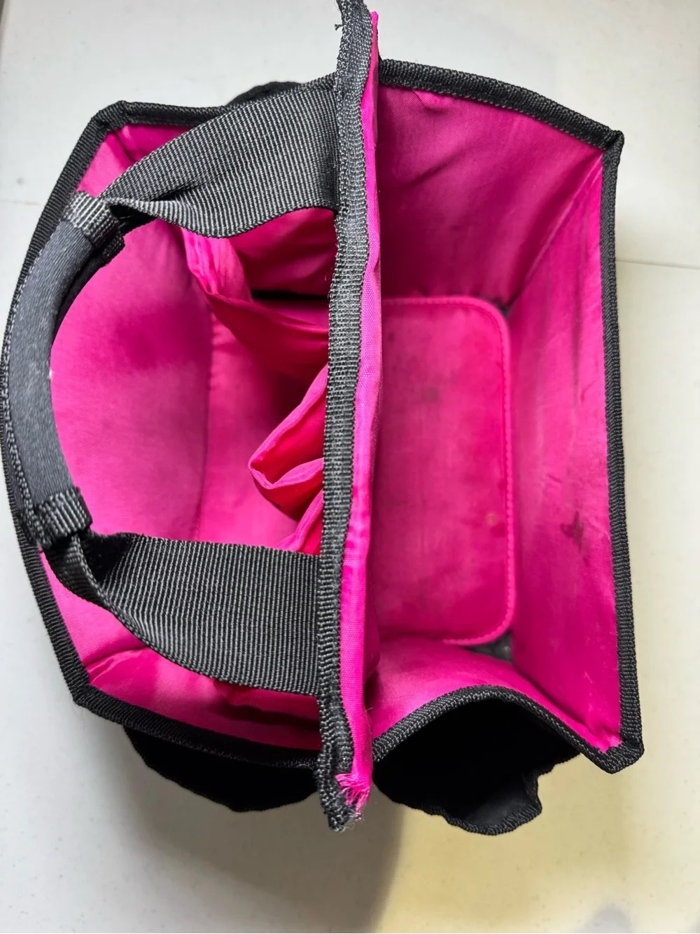 Caboodles Hair Tool Organizer Tote Bag - Black Pink Hot Tool Storage Carry Caddy